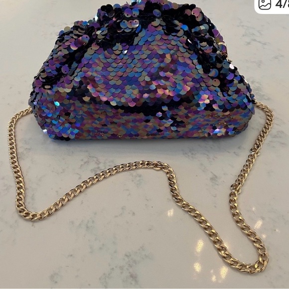 Maeve by Anthropologie Iridescent Sequin Clutch Chain - Picture 4 of 6